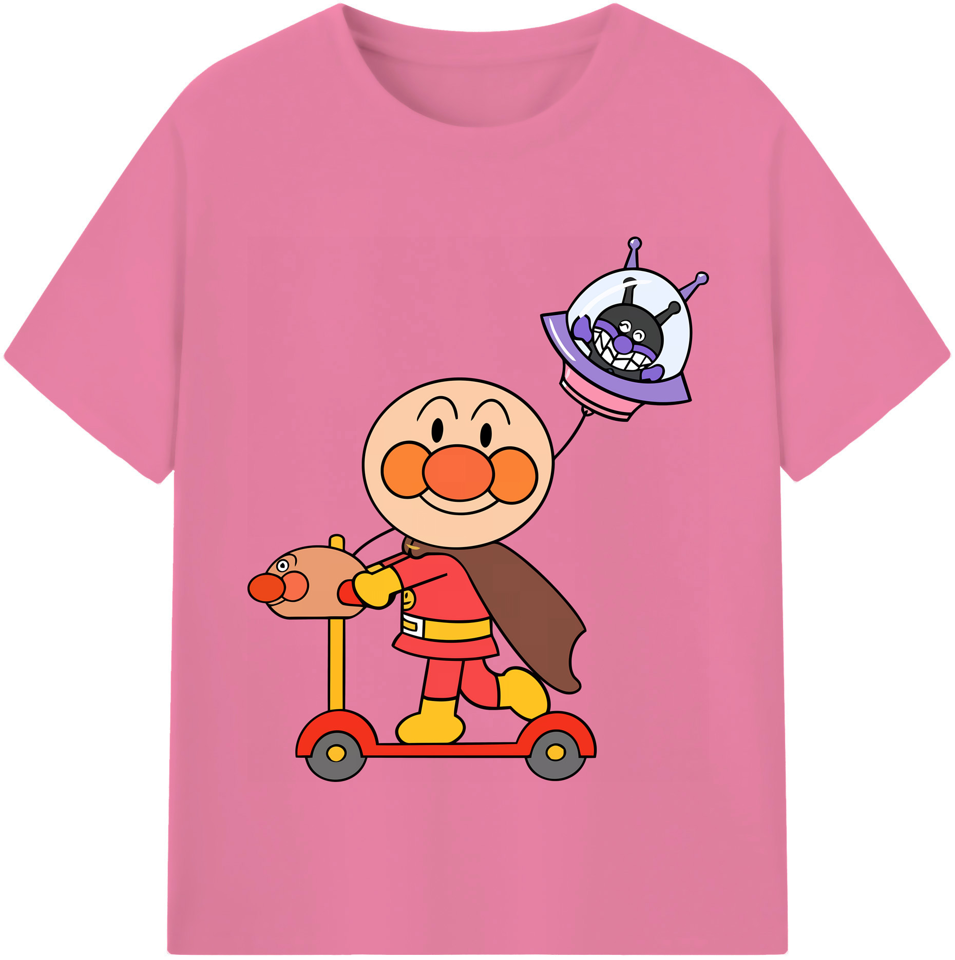 （画像用） アンパンマン Anpanman 綿100％半袖Tシャツ（フロントプリント）